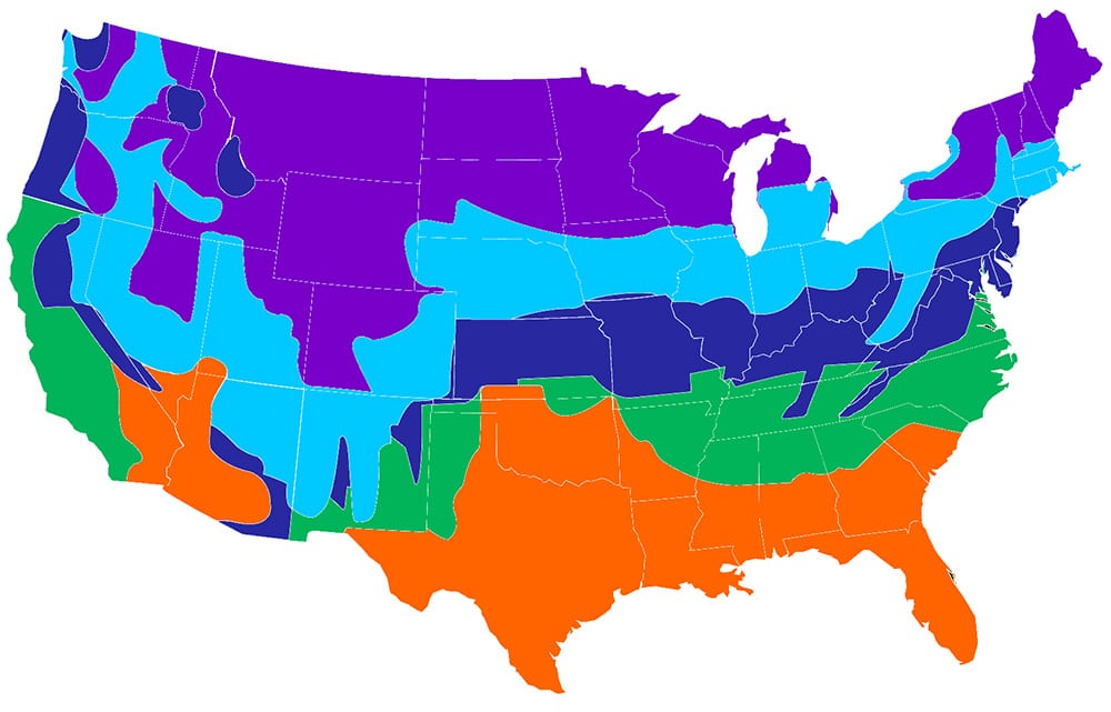 US Climate Regions Map