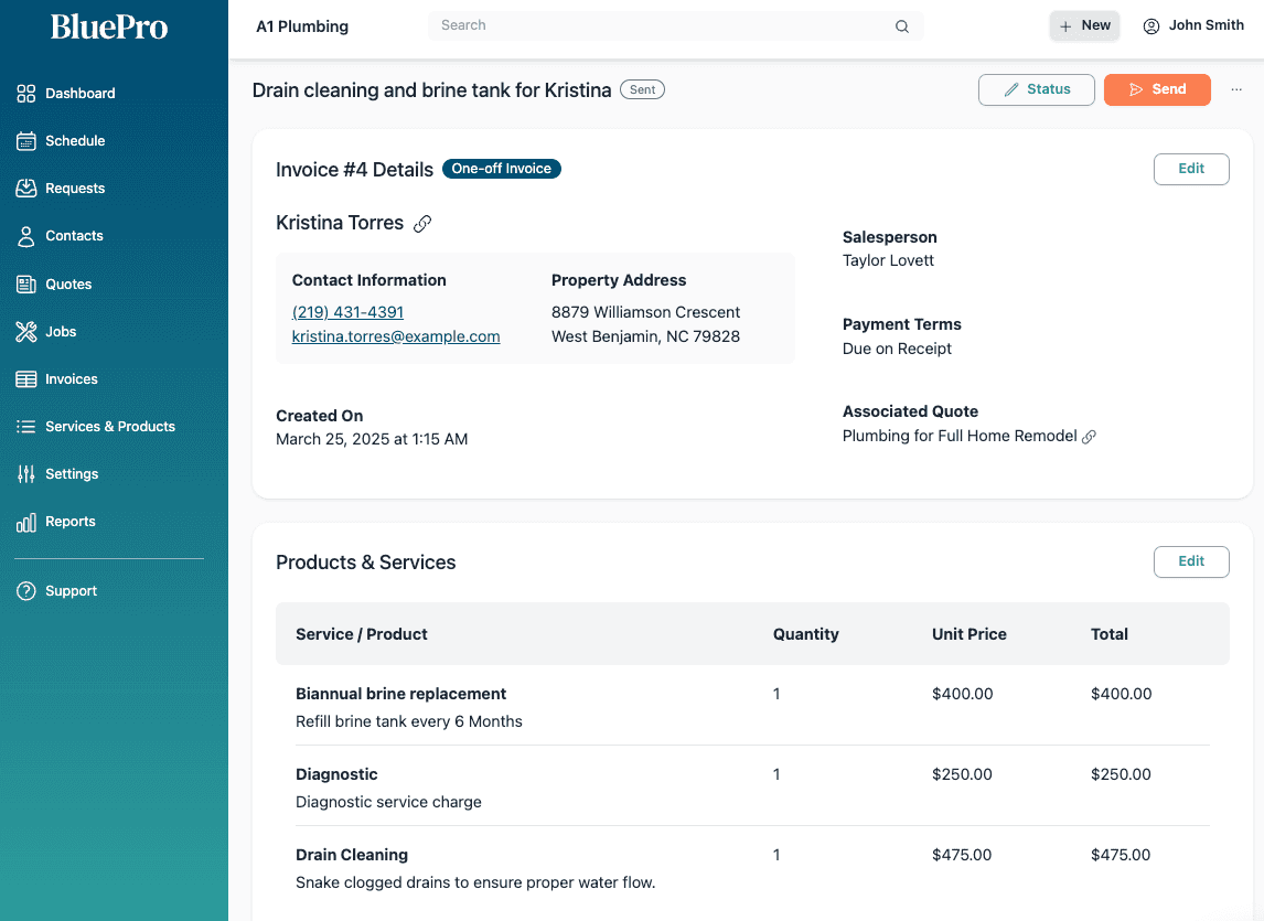 Invoicing